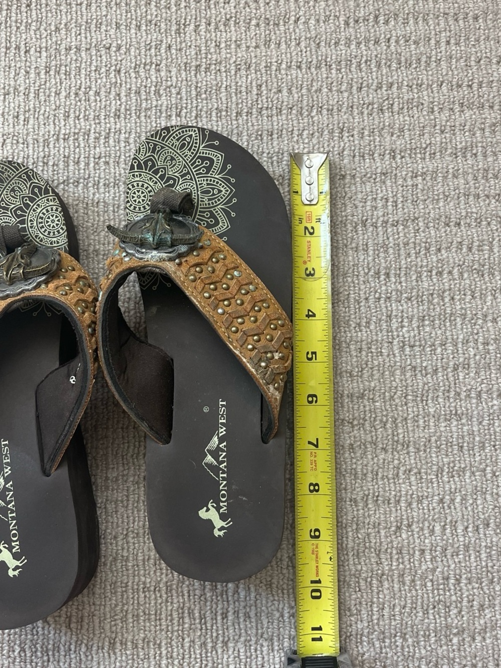 Montana West Brown Platform Sandals - Picture 4 of 6